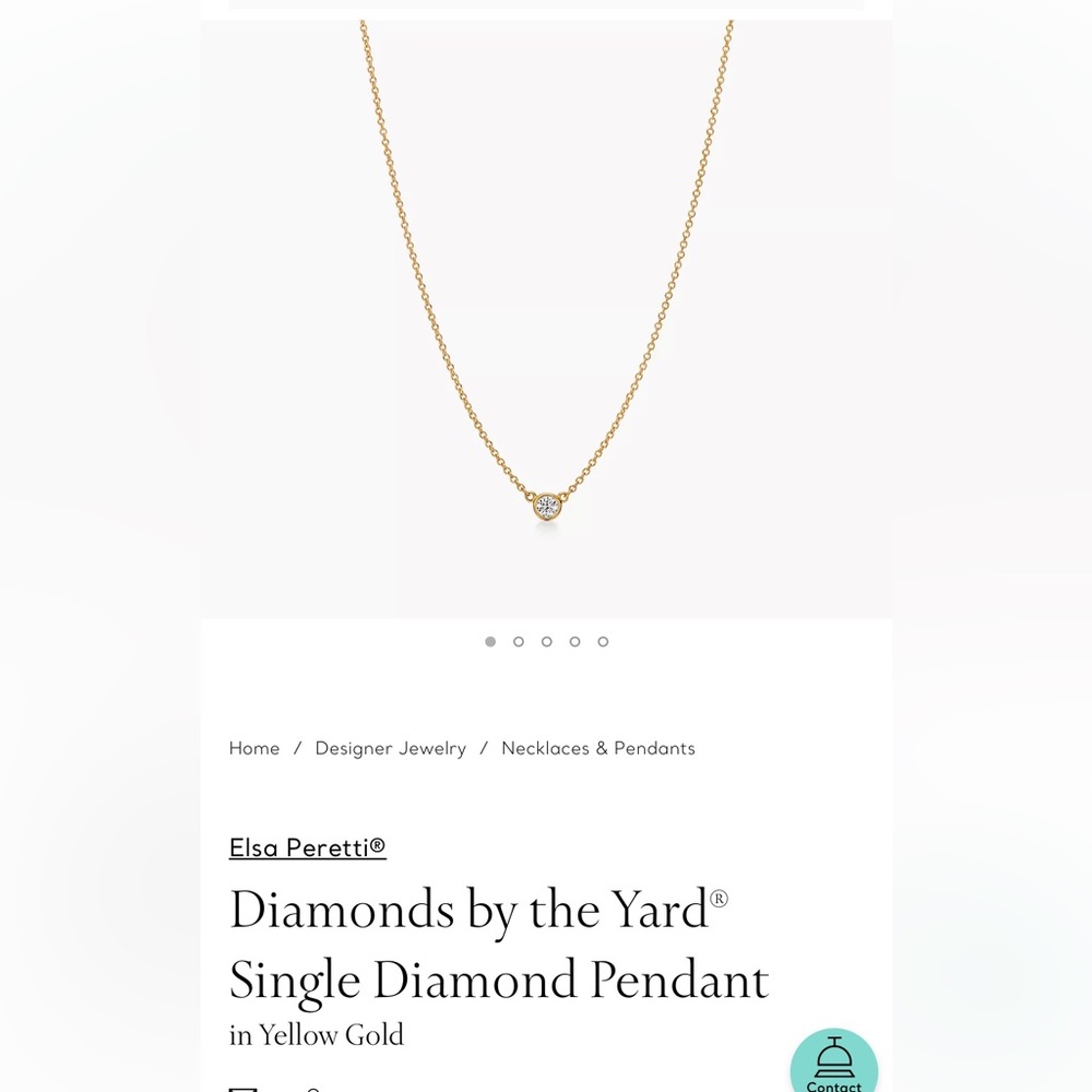Elsa Peretti Tiffany & Co Diamonds by the Yard® Single Diamond Pendant